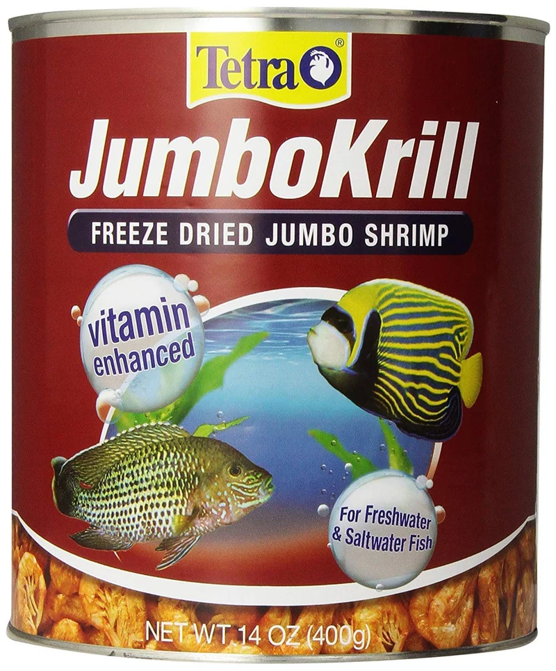Tetra JumboKrill – Crevettes Séchées Entières pour Poissons d’Aquarium, 14 oz