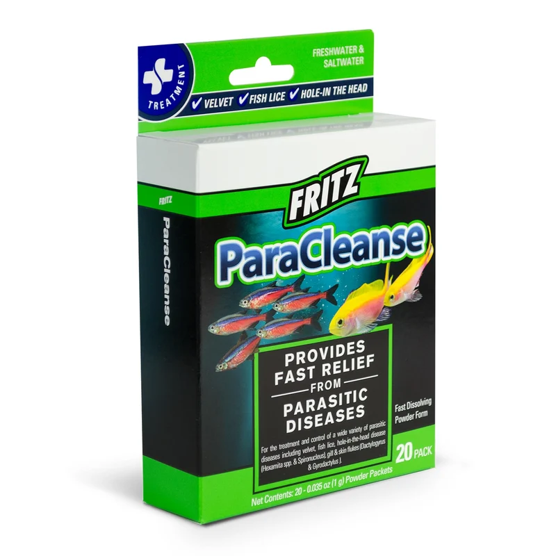 Fritz Aquatics ParaCleanse – Soulagement rapide des parasites chez les poissons (20 sachets)