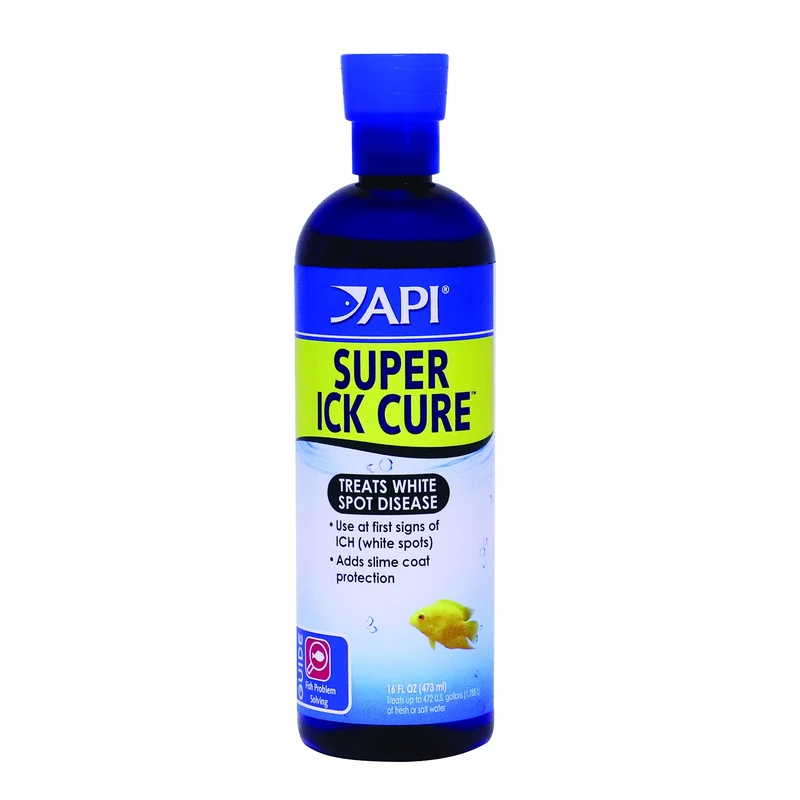 API Liquide Super ICK Cure – Traitement Ich rapide pour poissons d’eau douce et d’eau salée (16 onces)