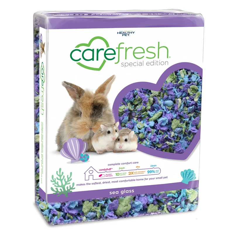 Carefresh 99% Sans Poussière – Litière Naturelle en Papier Verre de Mer pour Petits Animaux (50 L) – Contrôle d’Odeur jusqu’à 10 Jours