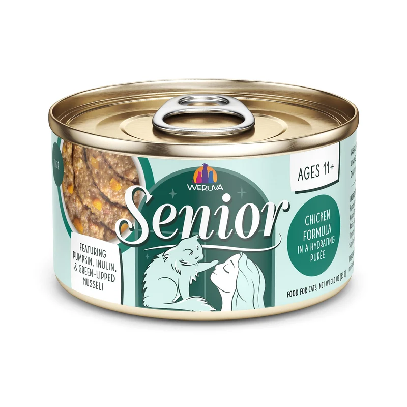Weruva Senior Chat – Purée Hydratante au Poulet, Boîte de 85 g, Pack de 12