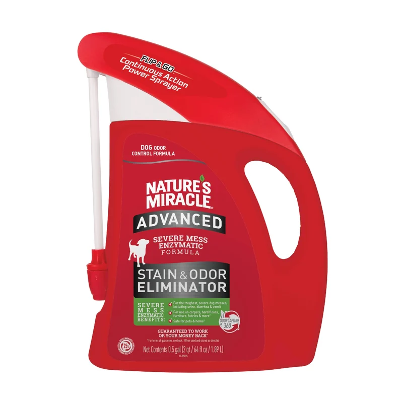 Nature's Miracle Avancé – Taches et Odeurs pour Chiens, Pulvérisateur Flip & Go, 64 oz