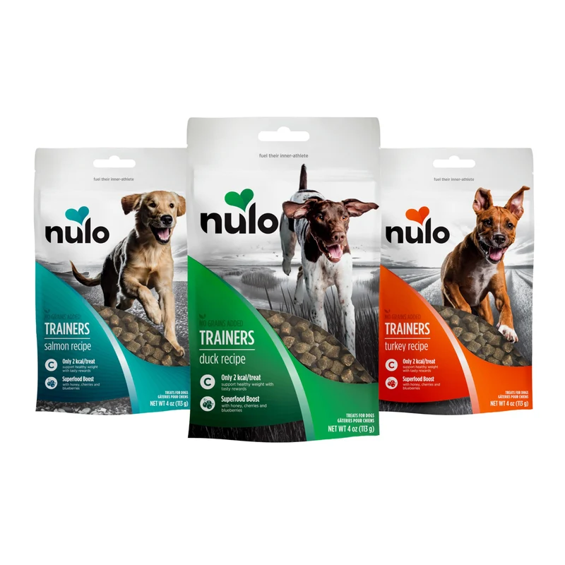 Nulo Trainers – Variété Sans Céréales, Faible Calories, Friandises d’Entraînement pour Chiens et Chiots, Pack de 3, 113 g chacun