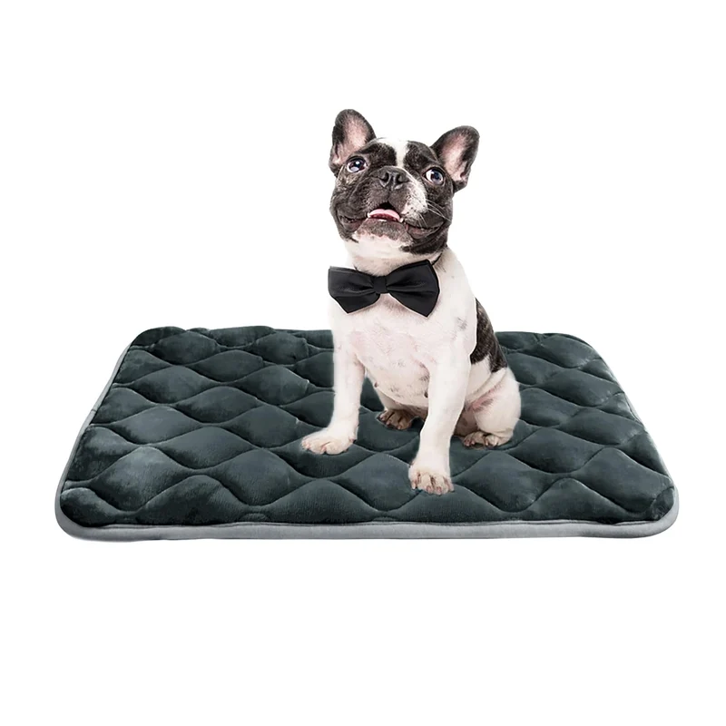 furrybaby Tapis de Cage pour Chien – Matelas Antidérapant 36x23'' Lavable en Machine (Gris)