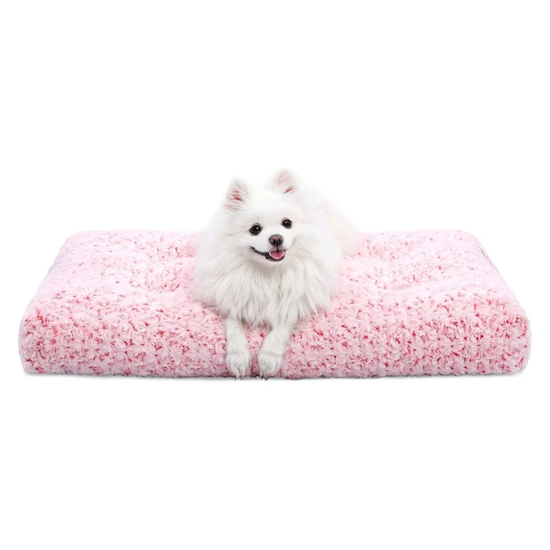 KSIIA Lit Chien de Luxe Lavable 29x21 Rose – Confort et Antidérapant