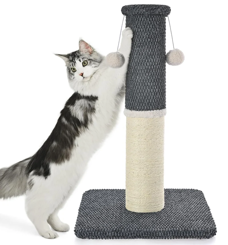 MADE 4 PETS Poteau Griffage Chat Hauteur 23,6 pouces – Sisal Naturel et Base Solide