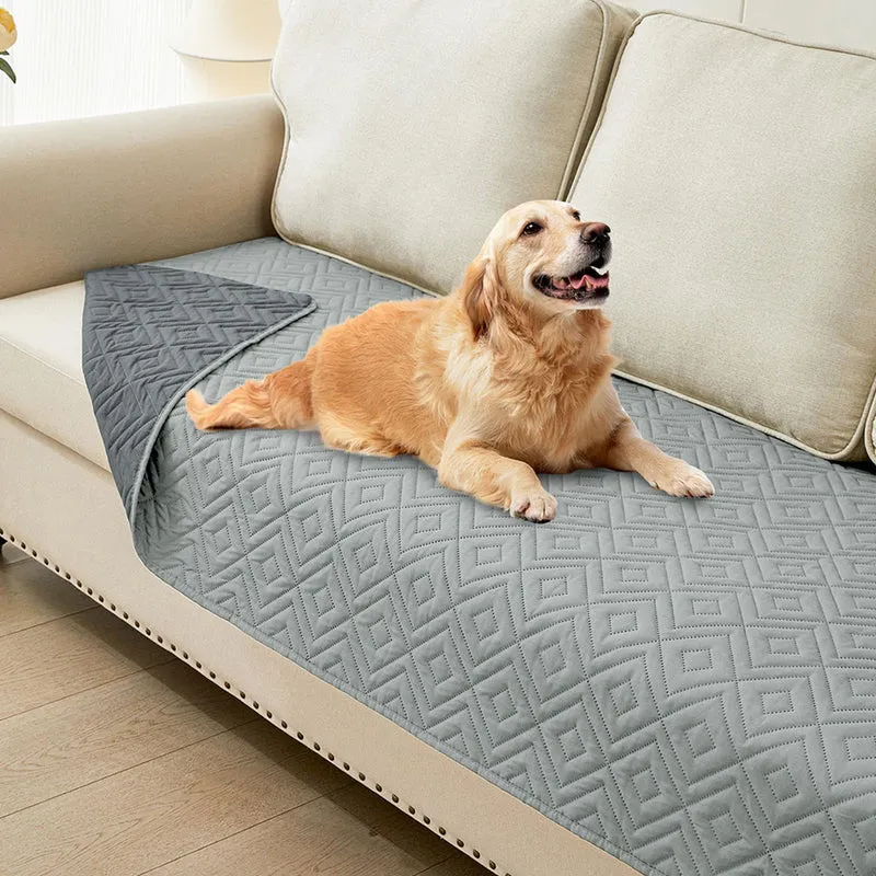 Hyha Couverture Imperméable pour Chien 30x90 — Gris / Gris Foncé, Réversible et Lavable