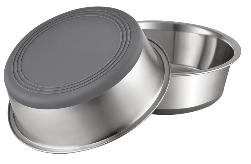PEGGY11 – Gamelles pour Chien Antidérapantes en Acier Inoxydable, Ensemble 2 x 11,4 tasses US