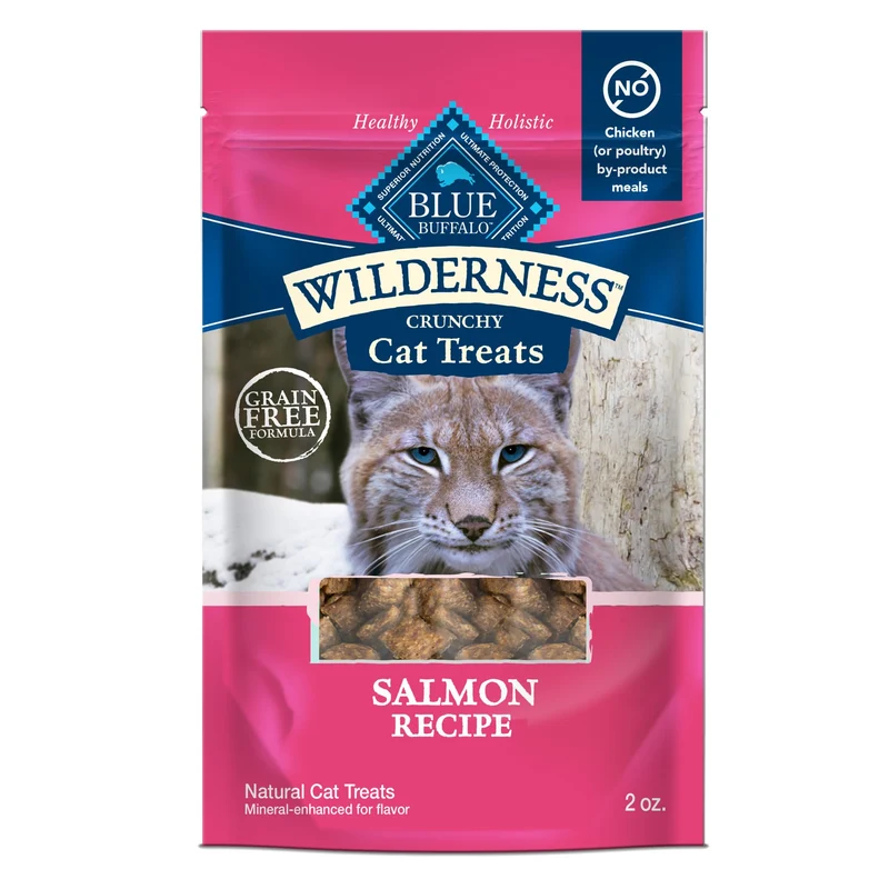 Blue Buffalo Wilderness Friandises Croquantes pour Chat – Saumon Naturel, Haute Protéine, 12 Sachets de 2 oz