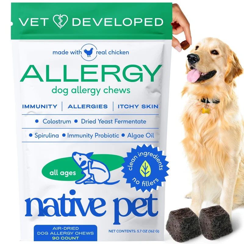 Native Pet Allergy Chews – Démangeaisons chez les chiens de grande race