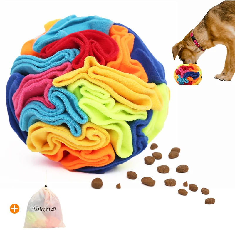 Ablechien Snuffle Ball – Jouet interactif pour chiens, puzzle à friandises, lavable en machine
