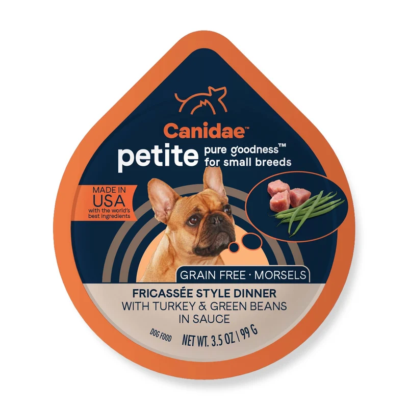 CANIDAE Pure Petite – Nourriture humide sans céréales pour petits chiens, Dinde & Haricots Verts, Lot de 12 × 3,5 oz