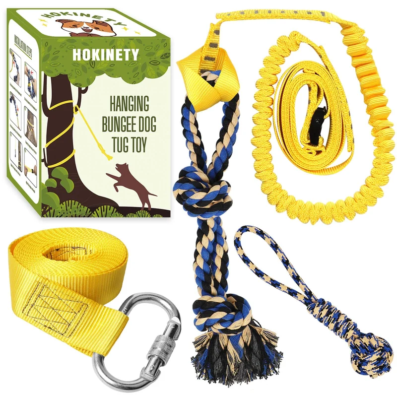 HOKINETY Jouet Bungee Suspendu pour Chiens – Tug Interactif, Exercice et Jeu