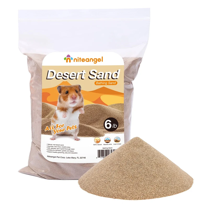 Niteangel Sable Désert pour Petits Animaux – Bain Sans Poussière 6 lb