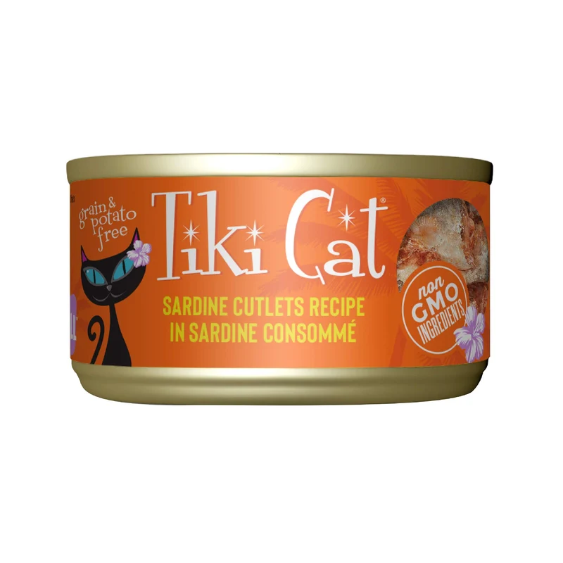 Tiki Cat Grill – Nourriture humide pour chat, sardines et côtelettes, boîtes 2,8 oz – lot de 12