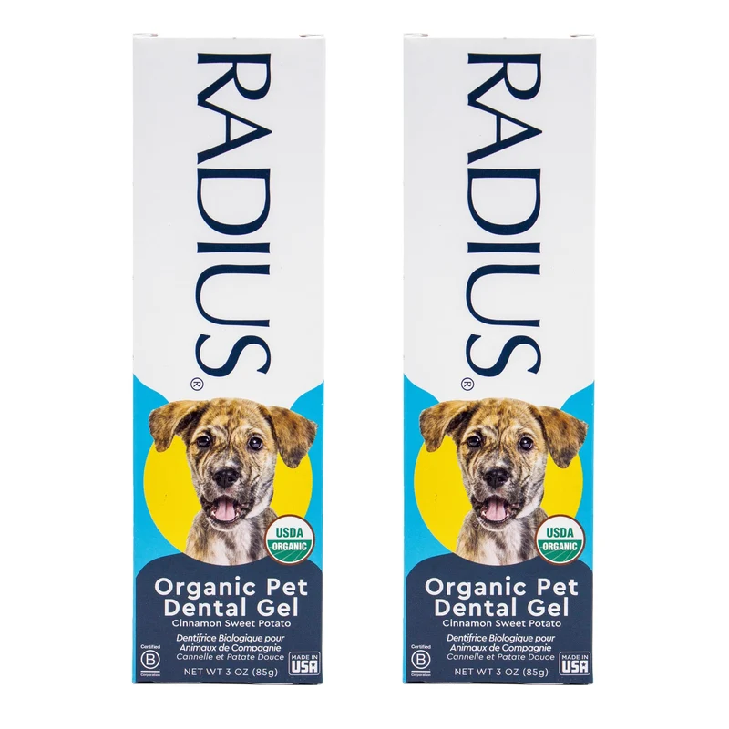 RADIUS Dentifrice Canin Cannelle et Patate Douce – Non Toxique, Sans Xylitol, 3 oz, Lot de 2