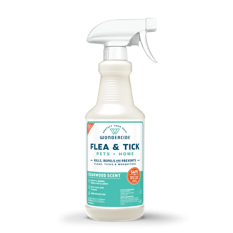 Wondercide Cedar — Spray Puces et Tiques pour Animaux et Maison – Naturel