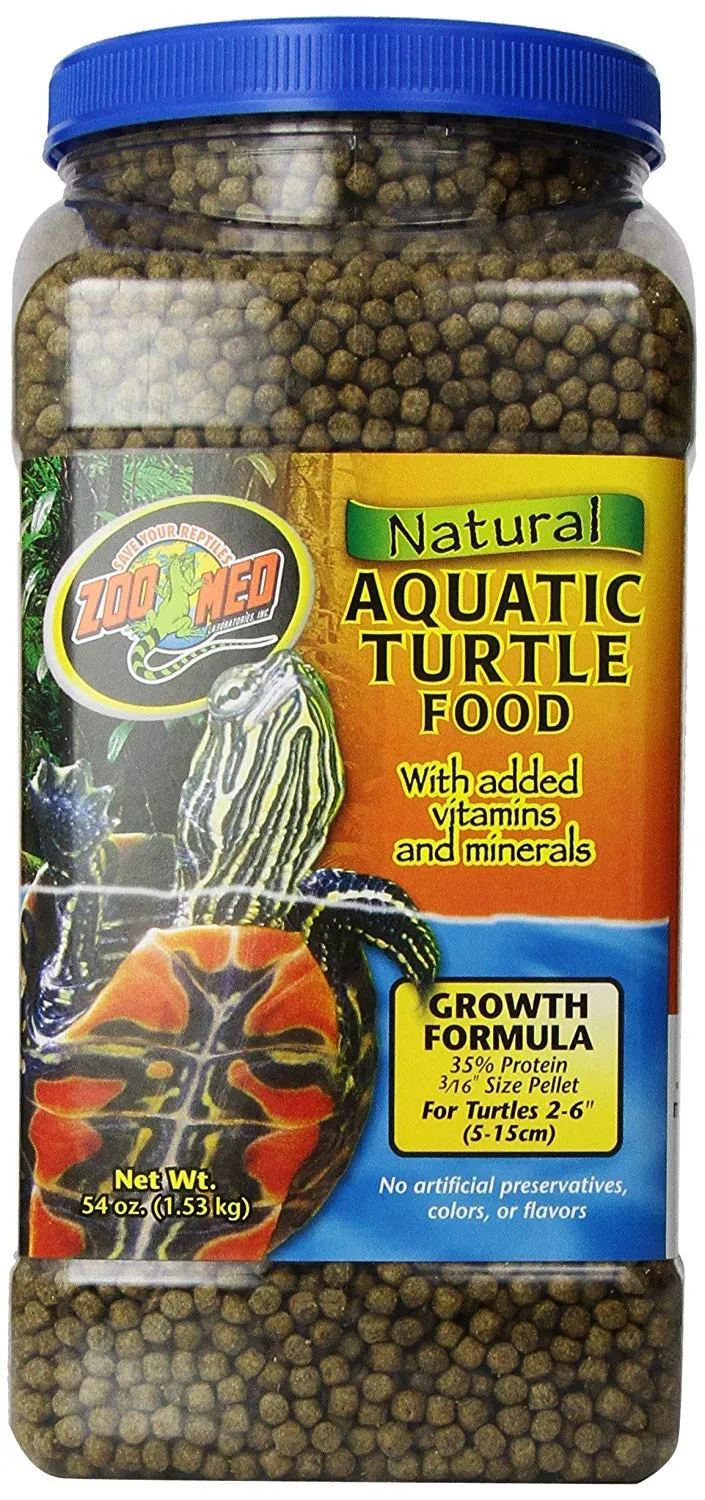 Zoo Med Nourriture pour Tortues Aquatiques – Formules Jeunes, Croissance et Entretien (granulés flottants), 54 oz