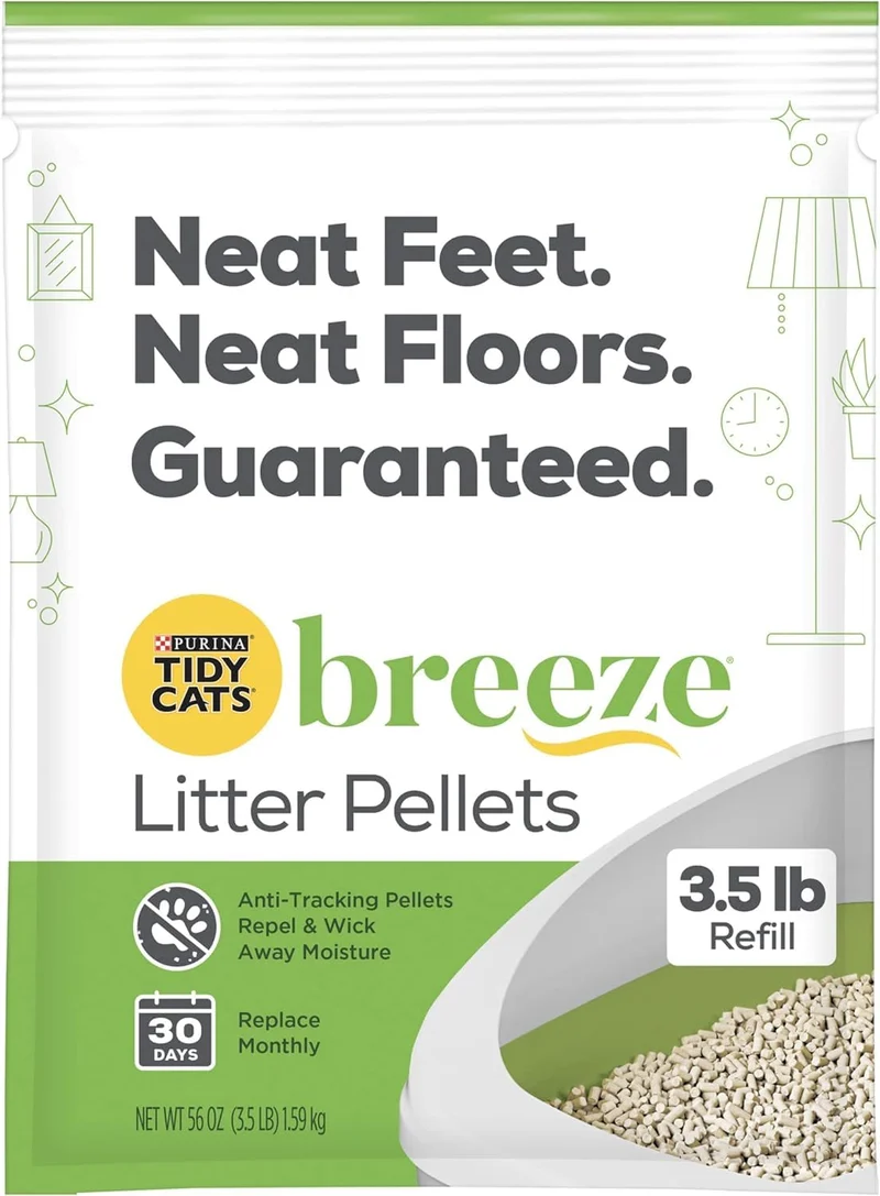 Purina Litter Tidy Cat Breeze Pellets, 1,6 kg — Litière pour Chats Sans Poussière