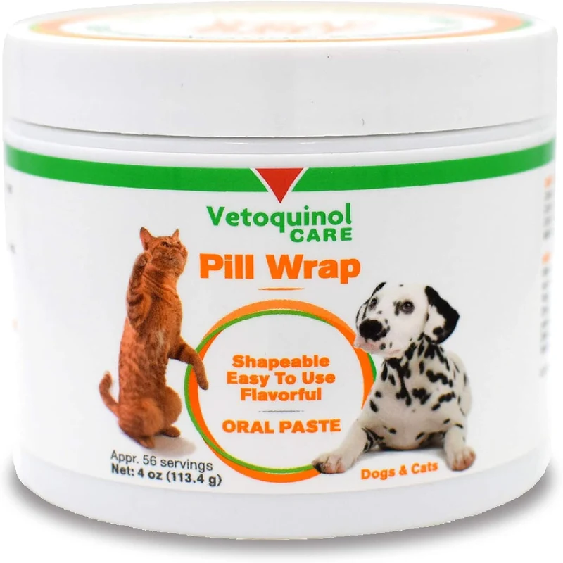 Vetoquinol Poche pilule : Enveloppe aromatique pour pilules – 4 oz, 56 portions – masque pilule souple et modelable