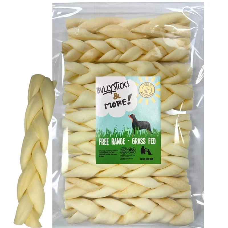 Bullysticks & More – Nattes de joue de bœuf pour chiens (6 pouces, 12 pièces)
