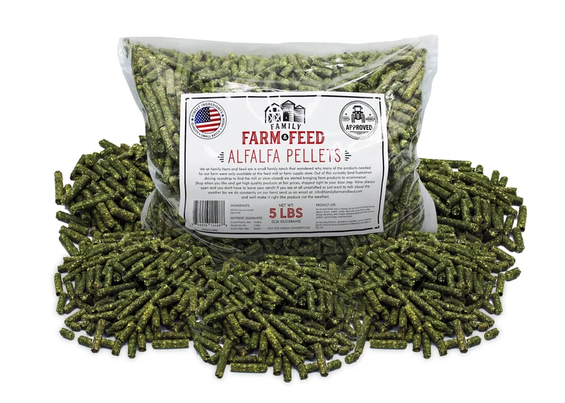 FAMILY FARM AND FEED | Pellets d'Alfalfa 5 lb pour Lapins et Petits Animaux