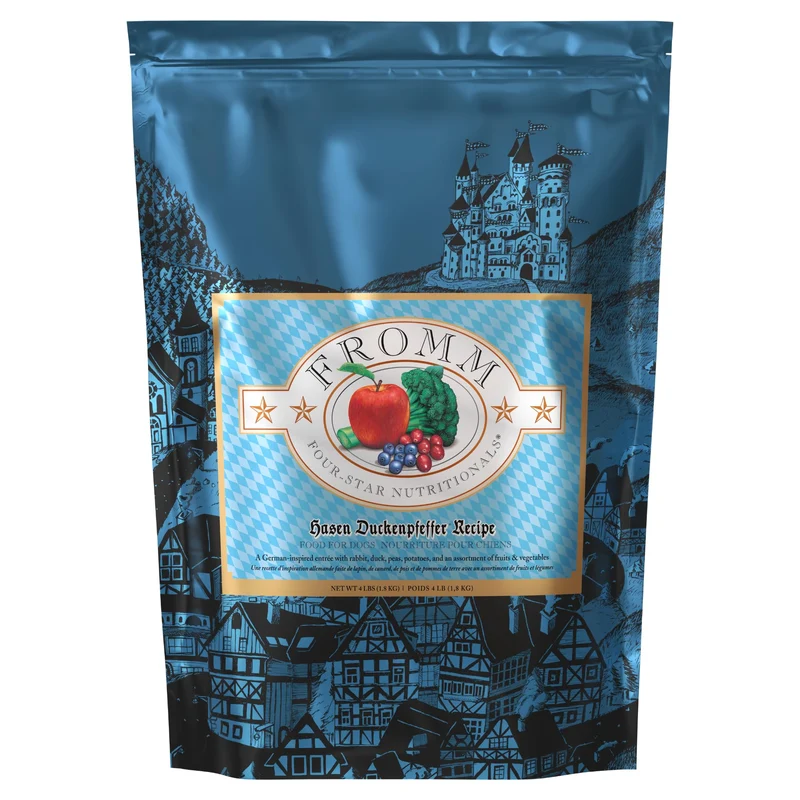 Fromm Hasen Duckenpfeffer – Nourriture sèche premium pour chiens (recette lapin et canard) – 4 lb