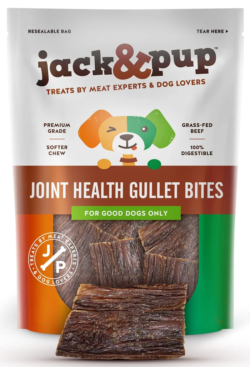Jack&Pup Bouchées Premium pour Chiens – Friandises Naturelles à Ingrédient Unique (Gullet Bites, 680 g)