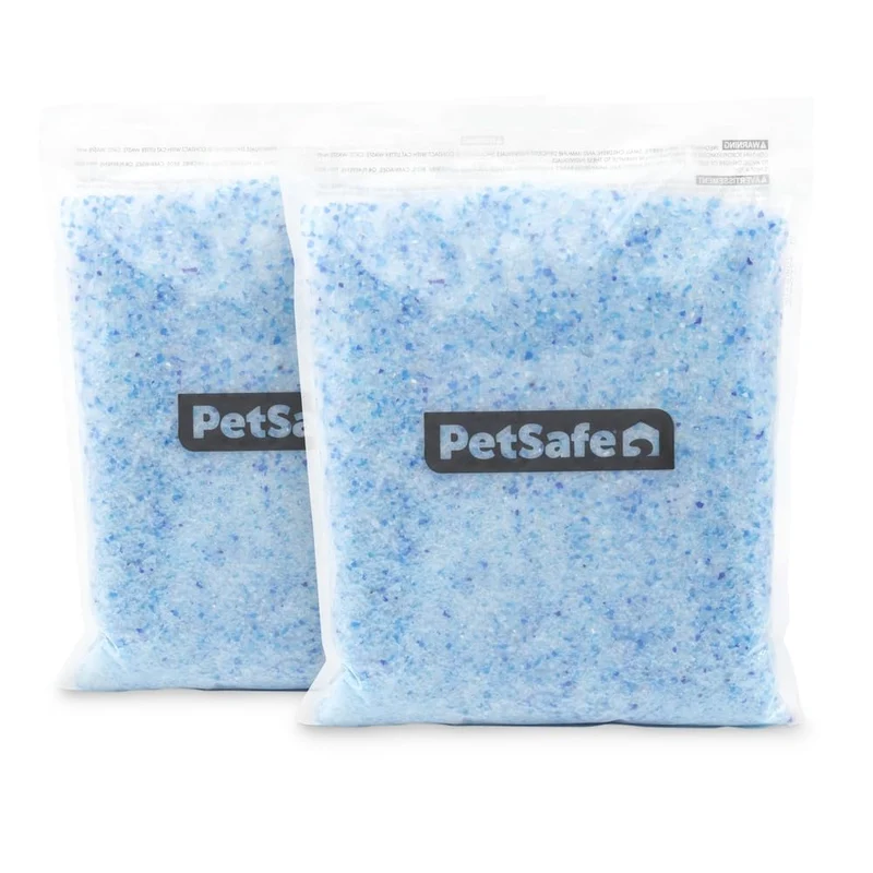 PetSafe ScoopFree Premium Litière Cristaux pour Chat – 2 Paquets (1,95 kg chacun) – Compatible Plateau Réutilisable – Parfum Frais
