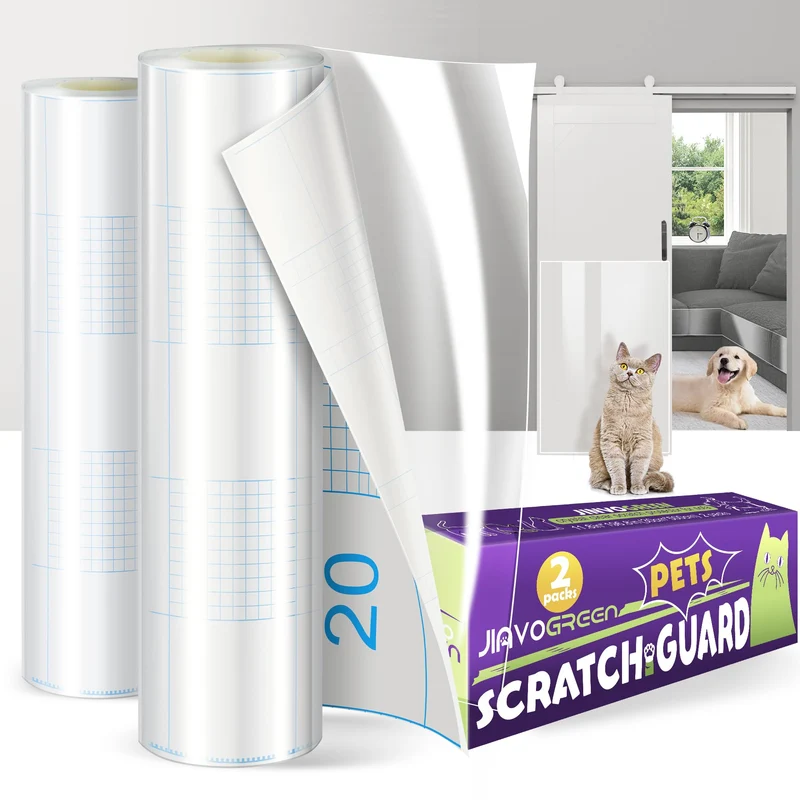 JINVOGREEN Protège-meubles anti-griffures pour chat – Rouleau large 196,8 x 11,8 pouces (2 pièces)