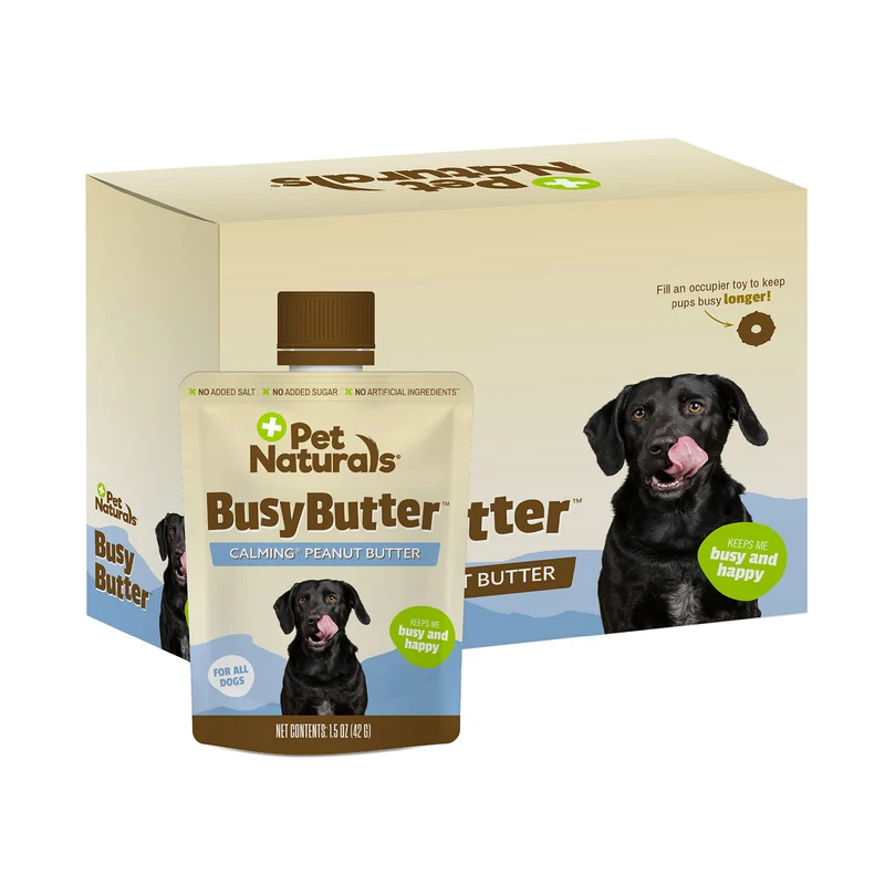 Pet Naturals BusyButter – Pâte d’arachide apaisante pour chiens, sans xylitol, 6 sachets