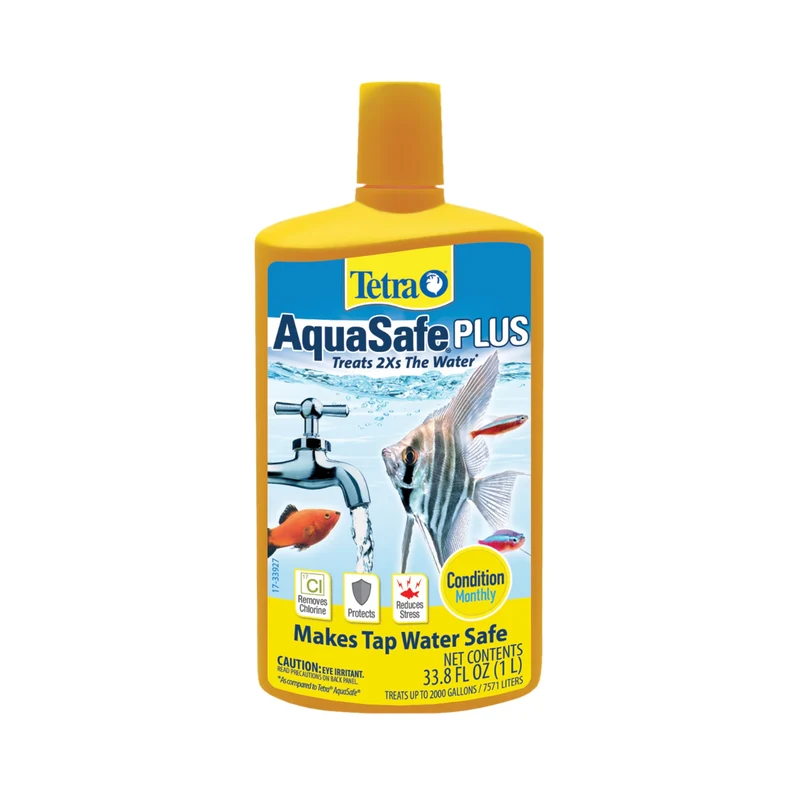 Tetra AquaSafe Plus — Conditionneur d’eau pour aquarium, déchlorant, 1 L (33,8 oz)