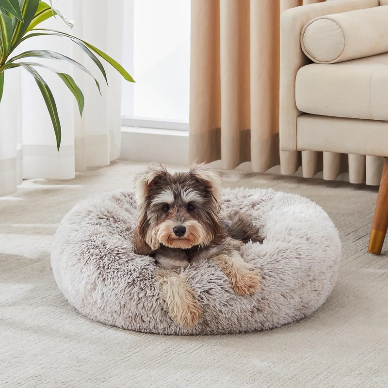 WESTERN HOME WH Cocon rond anti-stress pour chien et chat — lit rond doux et chaleureux (20/24/27/30)