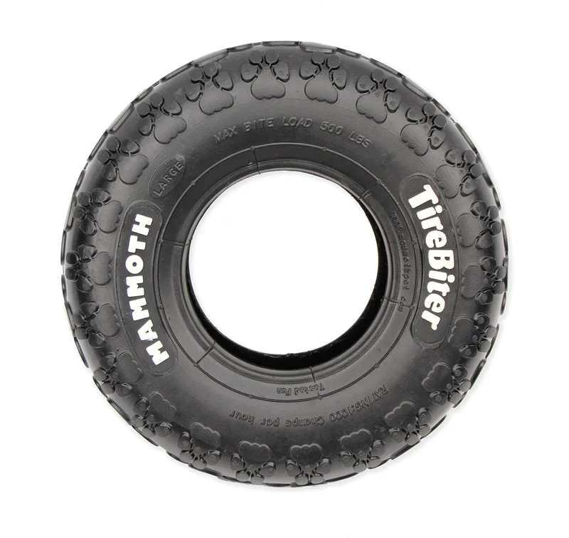 Mammoth TireBiter Originals – Jouet chien en caoutchouc naturel, interaction longue et robuste – Grand modèle 25 cm
