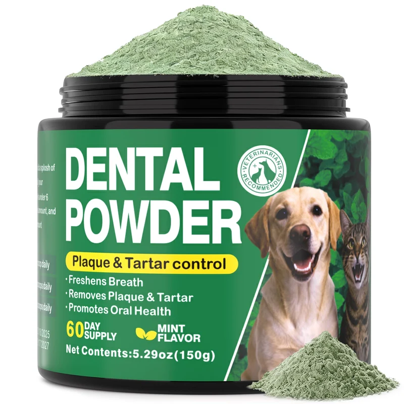 Kiuquty Poudre Dentaire Chien – Haleine Fraîche & Nettoyage des Dents (150 g)