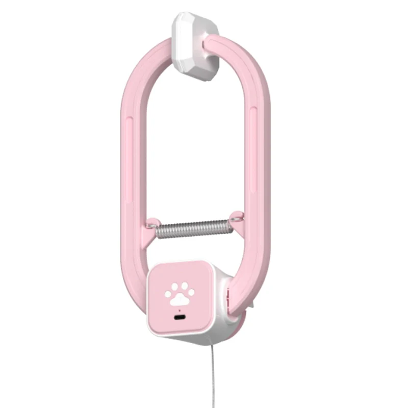 Jouet interactif HAPPYCODE pour chat – Appât électrique rechargeable, clip porte, deux modes de mouvement (360° et saut irrégulier) – Rose