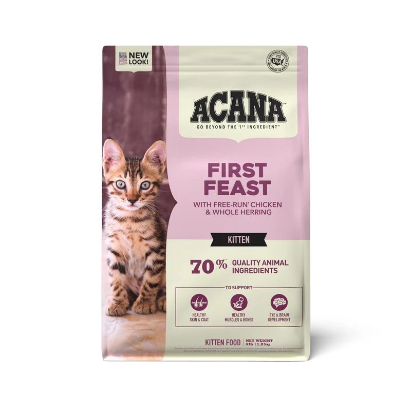 ACANA Premier Festin pour Chaton – Poulet et Hareng, Croquettes Séches 4 lb