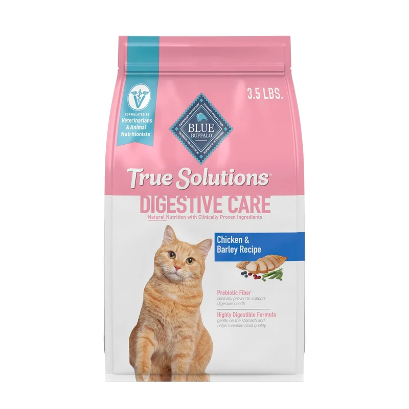Blue Buffalo True Solutions Digestive Care – Croquettes sèches pour chats adultes au poulet, sac de 3,5 lb (1,59 kg)