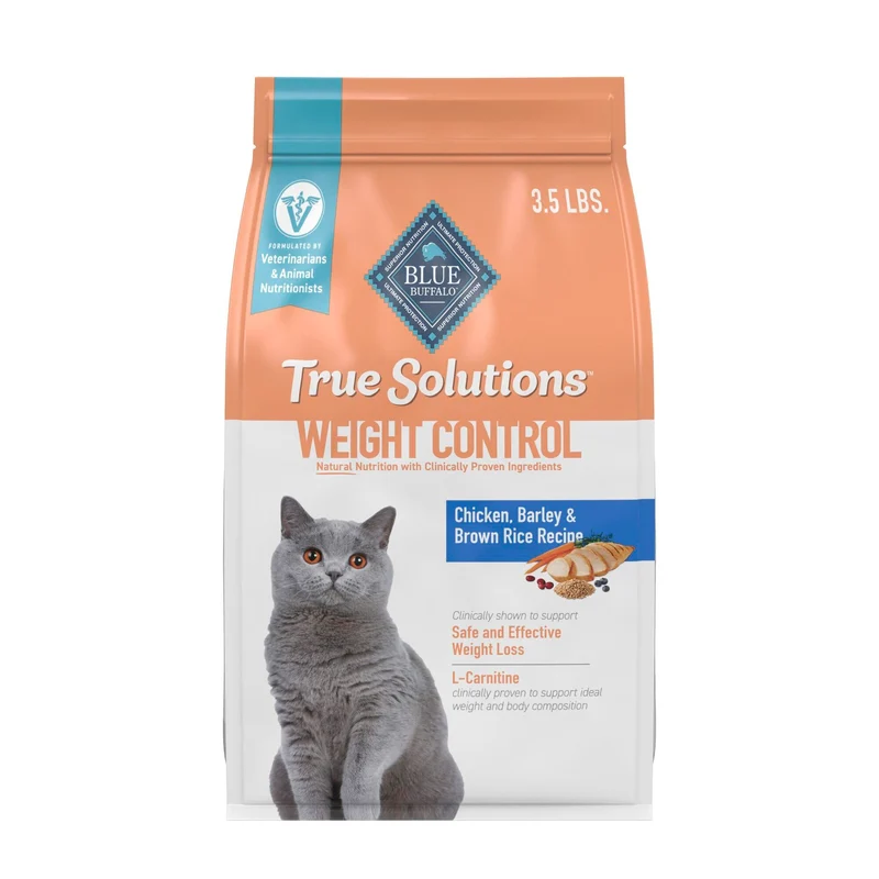Blue Buffalo True Solutions Weight Control — Croquettes pour chats adultes au poulet, 3,5 lb