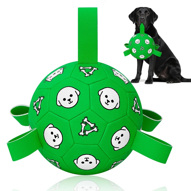 Balle de football pour chien WYNTRIUM – 8 pouces, prises faciles et flottante