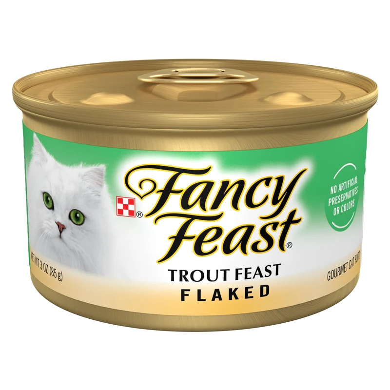 Fancy Feast Truite en Flocons – Aliment Humide pour Chat, Pack 24 x 3 oz