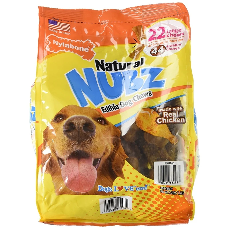 Nylabone Nubz Naturel - Friandises Dentaires Comestibles pour Chien, Sans Conservateurs, Fabriqué aux États-Unis