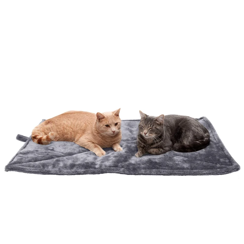Furhaven ThermaNAP Tapis Auto-Chauffant Gris Grand pour Chats et Chiens, Lavable