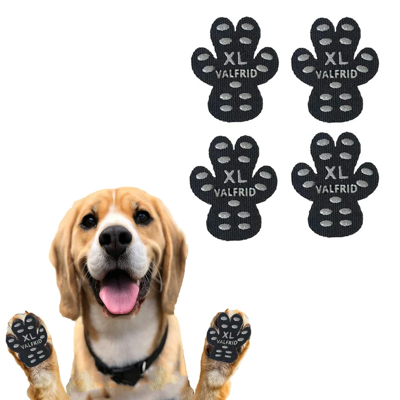 VALFRID Semelles protectrices pour pattes de chien – 60 pastilles anti-glisse XL, adhésif puissant pour sols en bois