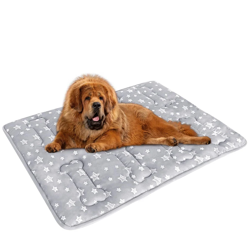Moonsea – Coussin de cage pour chien 122 x 76 cm: tapis doux, imprimé mignon, personnalisable, anti-glisse, lavable