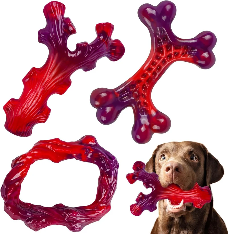 Frienhund – Lot de 3 Os à Mâcher Incassables pour Grands Chiens | Jouets en Nylon Durables