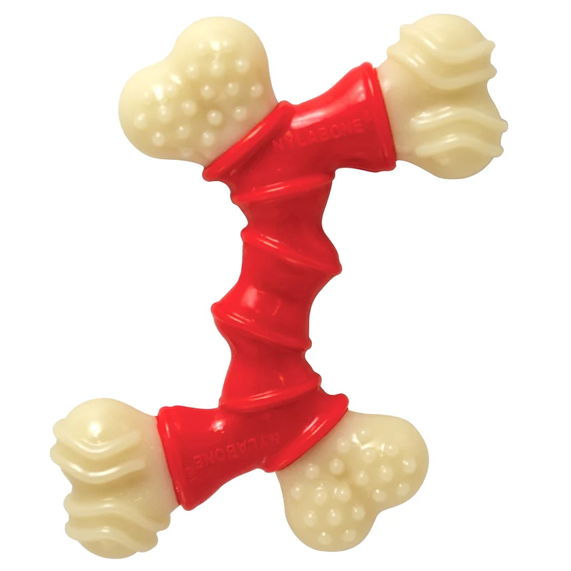 Nylabone Double Bone Power Chew Toy – Jouet à Mâcher Puissant pour Chiens, Saveur Bacon, Taille Extra-Large (50 lb et plus)