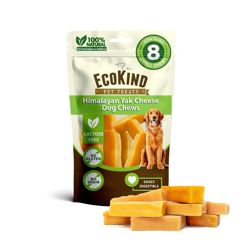 EcoKind Premium Gold – Friandises Fromage de Yak Himalayen pour Chiens Petits (8 Friandises) | Naturelles et Riches en Protéines