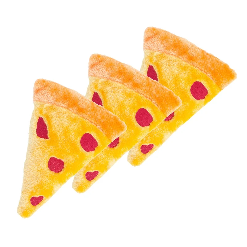 ZippyPaws NomNomz Pizza – Jouet pour Chiens, Peluche Douce et Sifflements Doubles