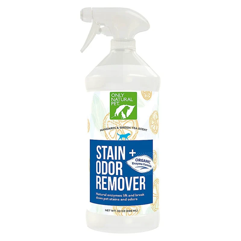 Only Natural Pet Purificateur enzymatique des taches et odeurs – 32 oz – Parfum Mandarine & Thé Vert